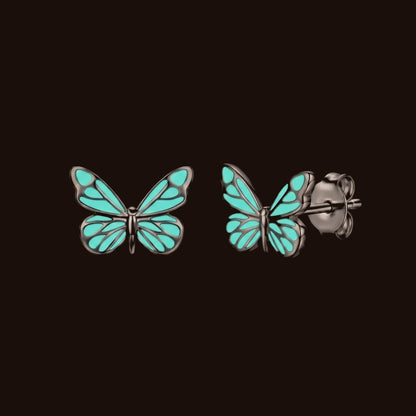Kolczyki LumiFly w ciemności: motyle świecą